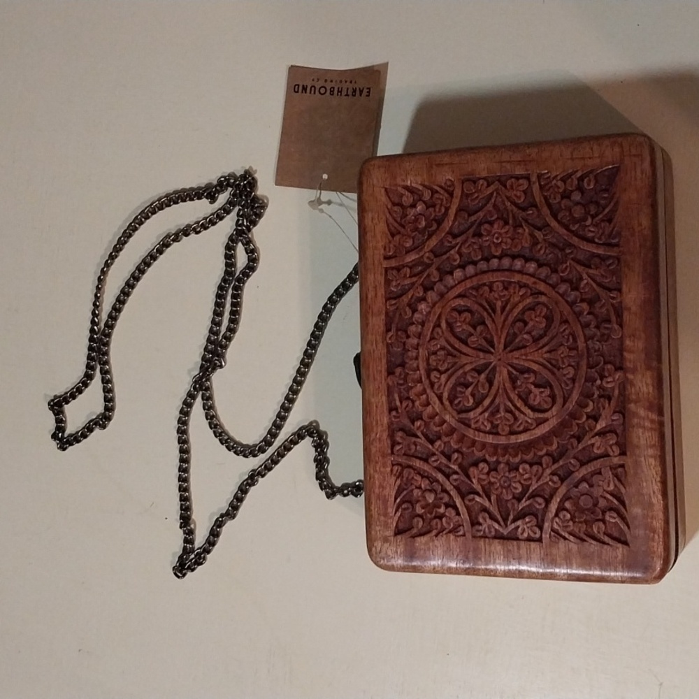 Earthbound Wooden Engraved Purse